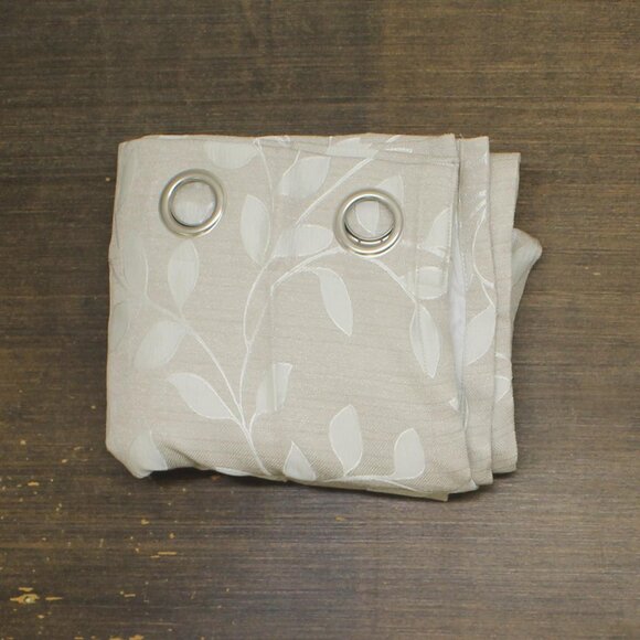 Linden Street Top Light-Filtering Single Curtain Panel Silver Beige Brown 50x84 - Picture 1 of 7